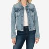 Clothing Kut from the Kloth | Kara Denim Jacket, Petite Standard W/Medium Base Wash