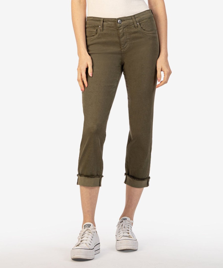 Denim Kut from the Kloth | Amy Mid Rise Crop Straight Leg Tree