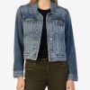 Clothing Kut from the Kloth | Julia Denim Crop Jacket Capitalized W/Dk Base Wash