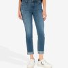 Denim Kut from the Kloth | Amy Mid Rise Crop Straight Leg (Imitate Wash) Imitate W/Medium Base Wash