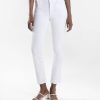 Fit Kut from the Kloth Catherine Boyfriend | Catherine Mid Rise Boyfriend, White (Exclusive) Optic White