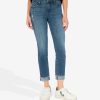 Denim Kut from the Kloth | Amy Mid Rise Crop Straight Leg (Imitate Wash) Imitate W/Medium Base Wash