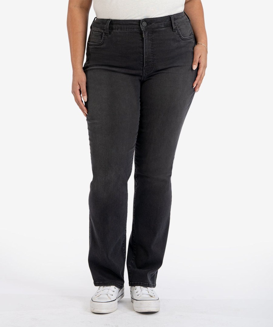 Denim Kut from the Kloth | Natalie High Rise Fab Ab Bootcut, Plus Unified W/Black Base Wash