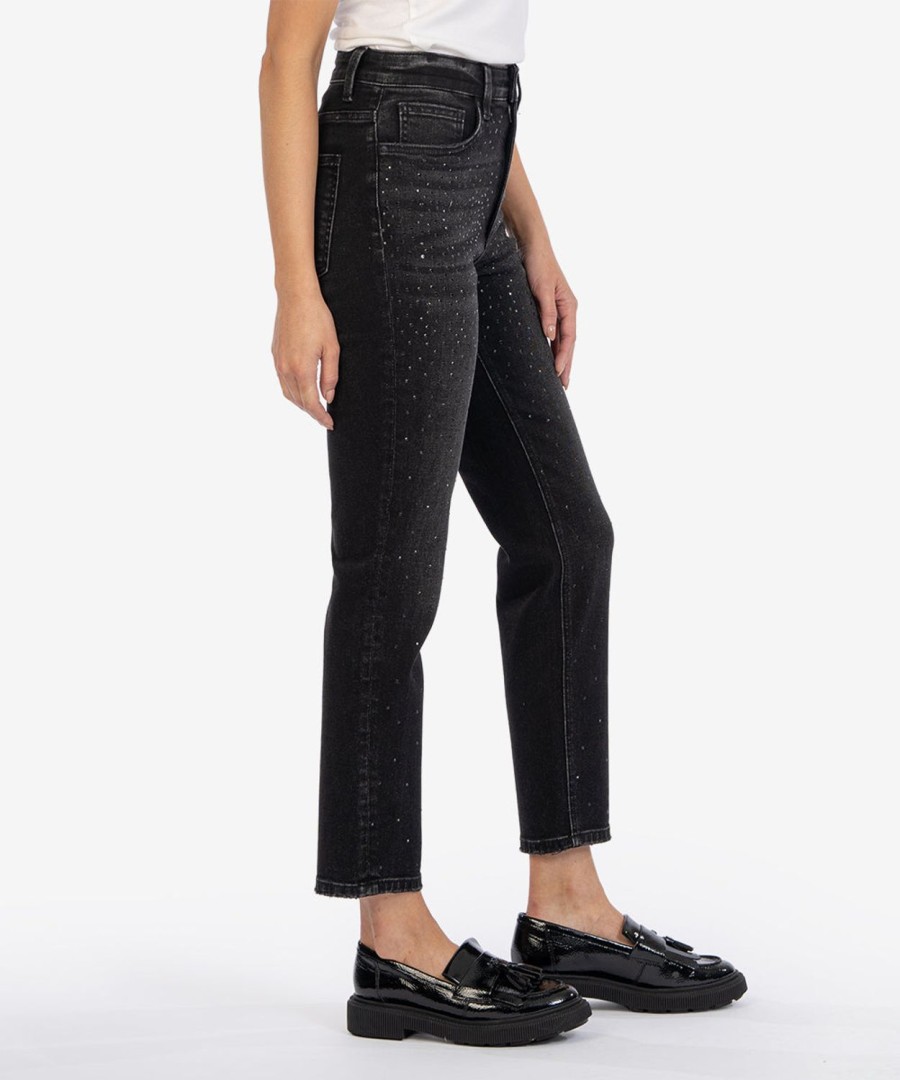 Fit Kut from the Kloth Rachael Mom Jean | Racheal High Rise Fab Ab Mom Jean Black