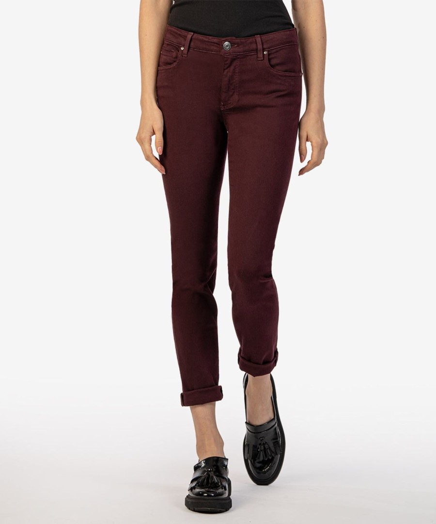 Clothing Kut from the Kloth | Catherine Mid Rise Boyfriend, Exclusive Raisin