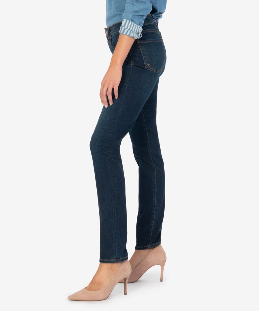 Fit Kut from the Kloth Diana Relaxed Fit Skinny | Diana Mid Rise Skinny, Long Inseam Systematic W/Euro Base Wash