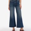 Fit Kut from the Kloth Meg Wide Leg | Meg High Rise Fab Ab Wide Leg Yielded W/Dk Base Wash