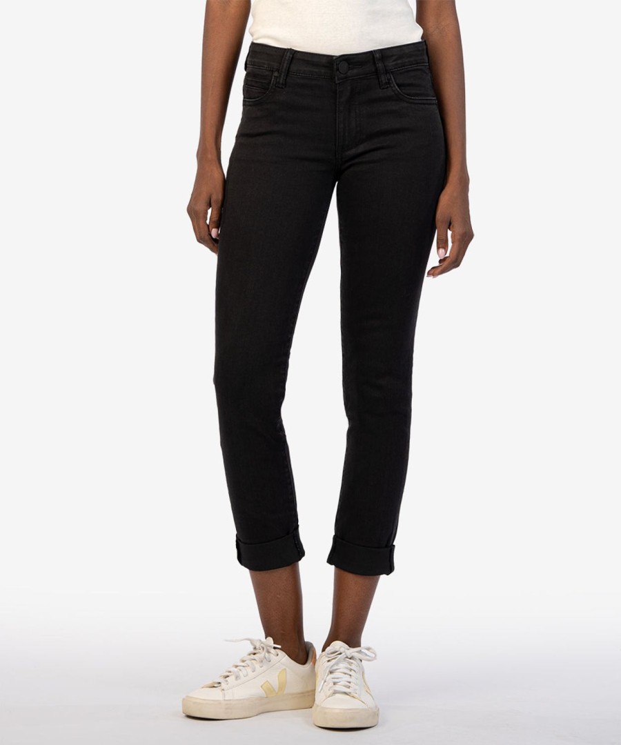 Fit Kut from the Kloth Catherine Boyfriend | Catherine Mid Rise Boyfriend Black