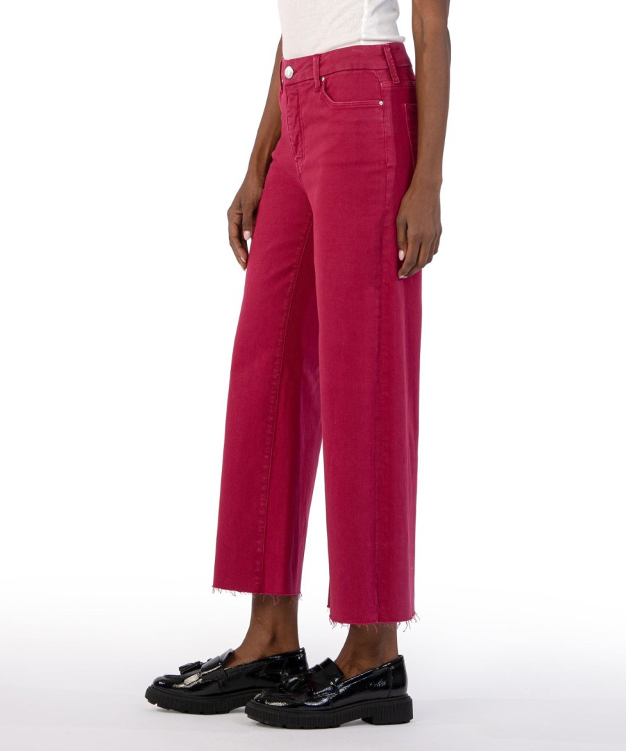 Clothing Kut from the Kloth | Meg High Rise Fab Ab Wide Leg Dragon Fruit