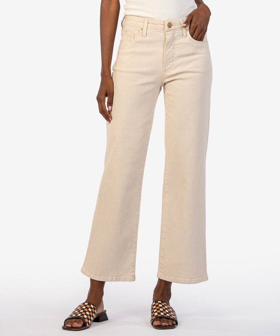 Denim Kut from the Kloth | Charlotte High Rise Fab Ab Culottes Ecru