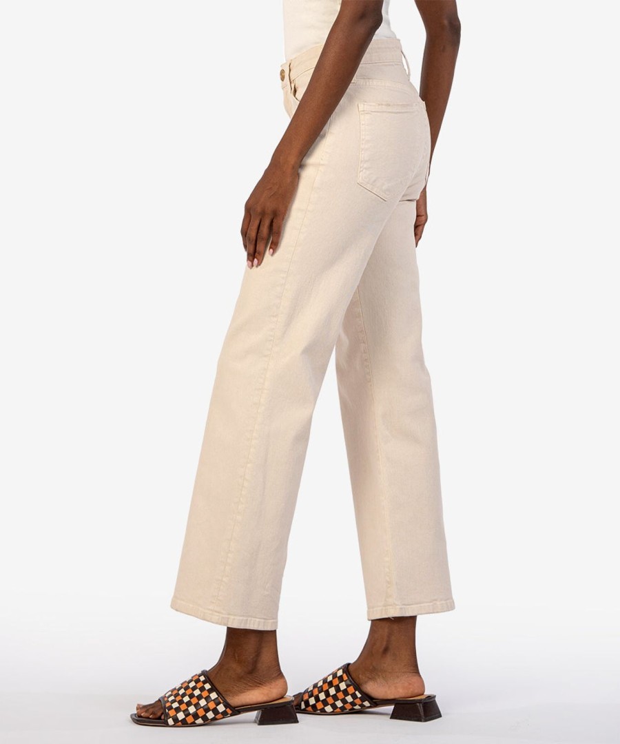 Denim Kut from the Kloth | Charlotte High Rise Fab Ab Culottes Ecru