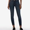 Fit Kut from the Kloth Donna Ankle Skinny | Donna Mid Rise Ankle Skinny Hired W/Dk Base Wash