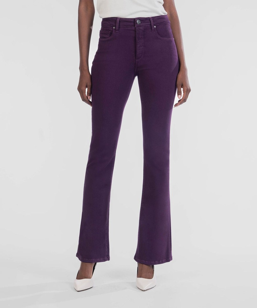 Denim Kut from the Kloth | Ana High Rise Fab Ab Flare, Exclusive Blackberry