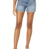 Denim Kut from the Kloth | Gidget Mid Rise Fray Short (Consolidated Wash) Consolidated W/Medium Base Wash