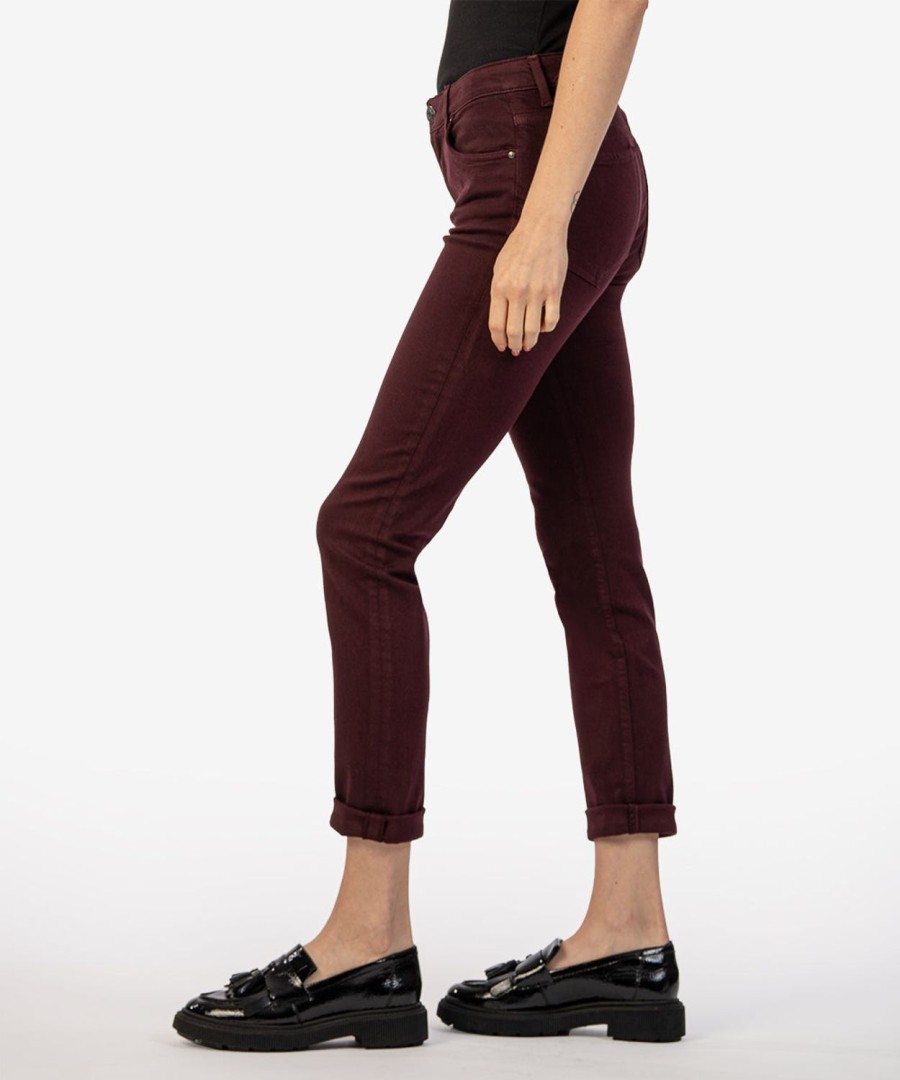 Denim Kut from the Kloth | Catherine Mid Rise Boyfriend, Exclusive Raisin