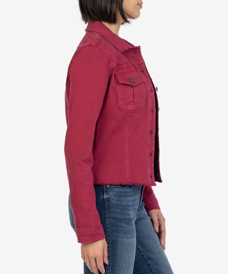 Clothing Kut from the Kloth | Kara Denim Jacket Bordeaux