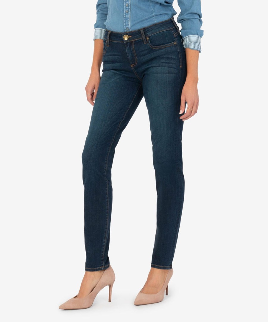 Denim Kut from the Kloth | Diana Mid Rise Skinny, Long Inseam Systematic W/Euro Base Wash