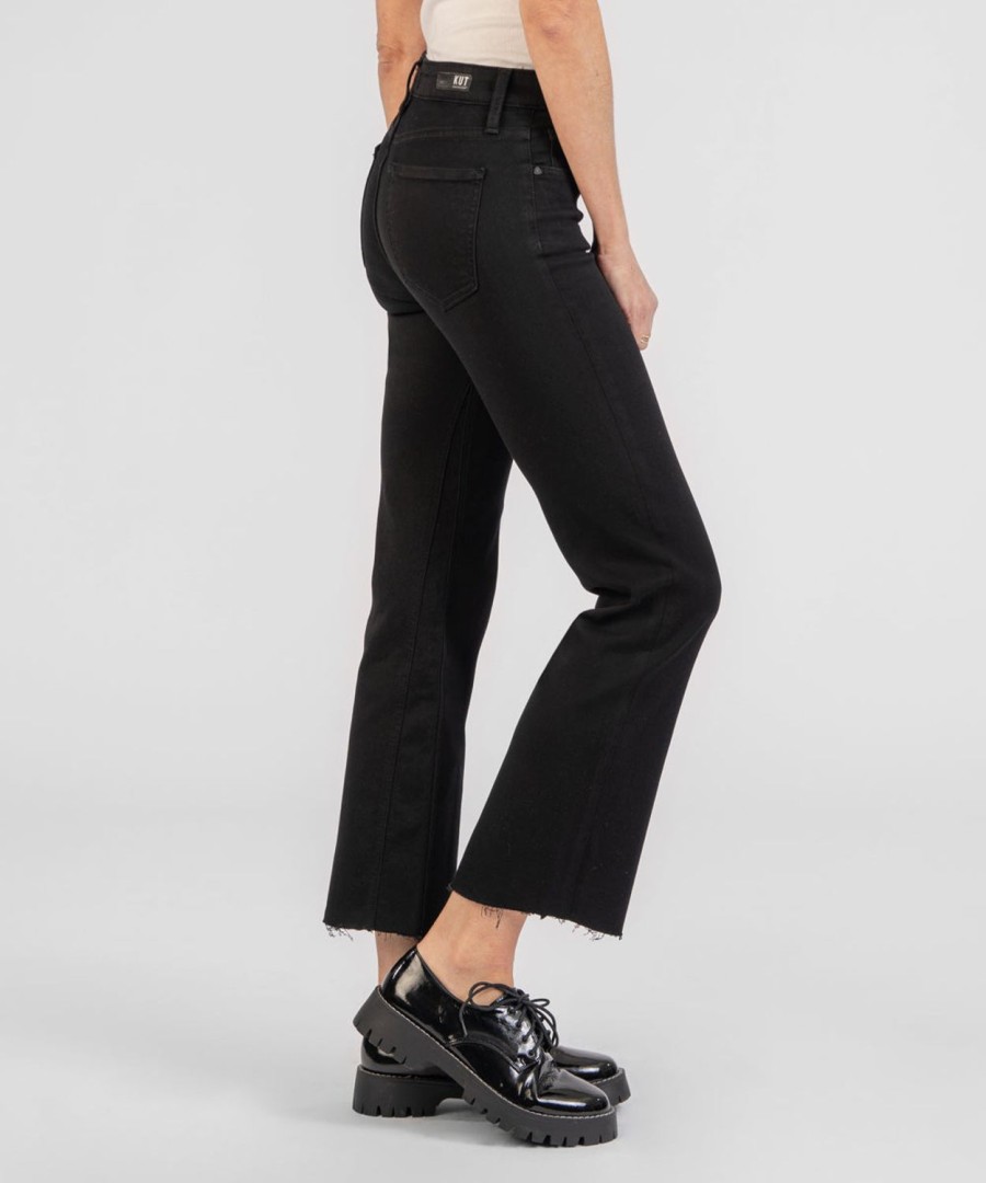 Fit Kut from the Kloth Kelsey Ankle Flare | Kelsey Mid Rise Ankle Flare Black