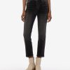 Denim Kut from the Kloth | Rosa High Rise Vintage Crop Straight Leg Convenient W/Black Base Wash