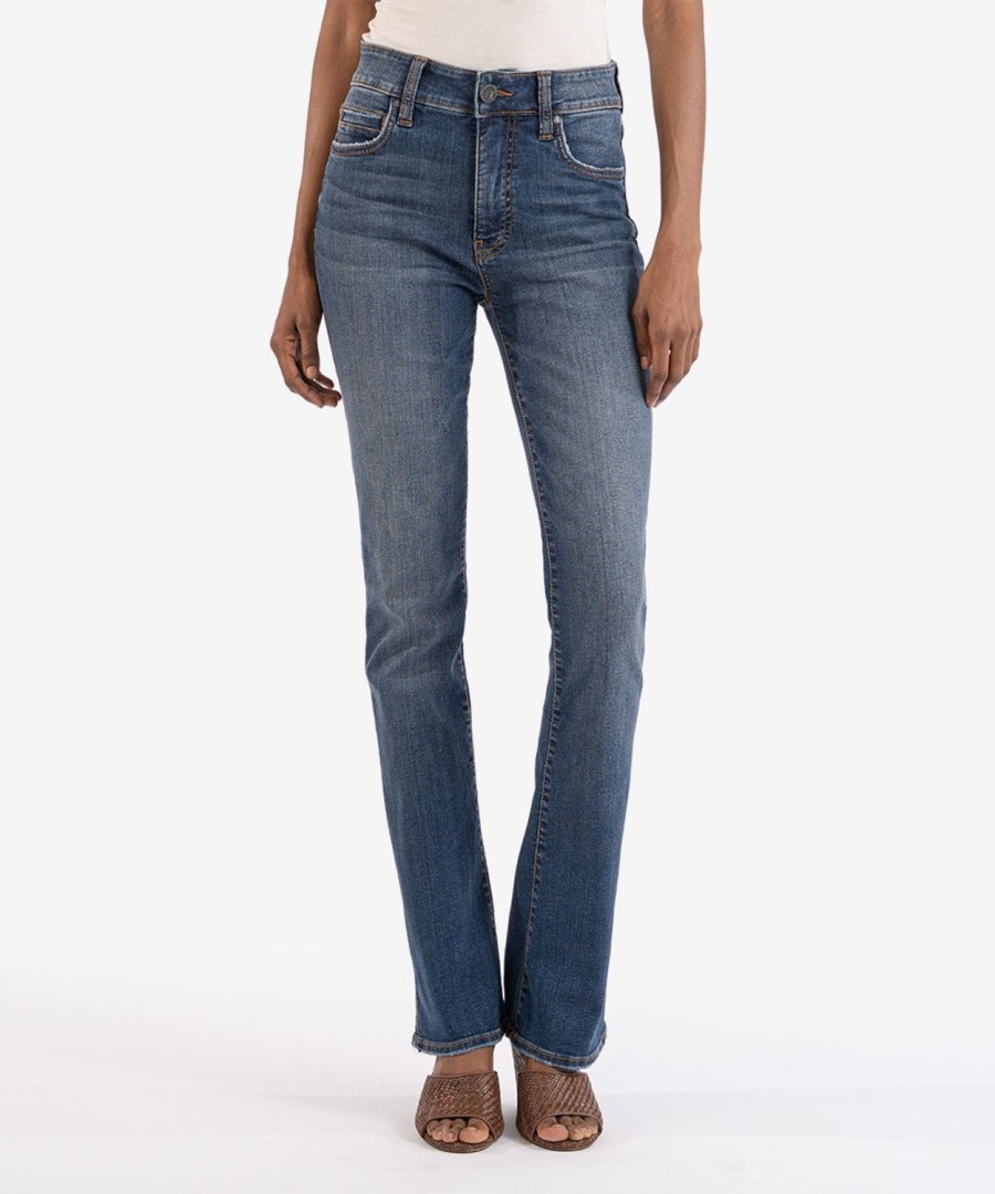 Denim Kut from the Kloth | Natalie High Rise Fab Ab Bootcut Allied W/Dk Stone Base Wash