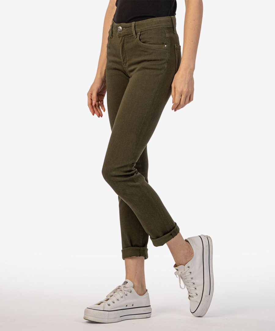 Denim Kut from the Kloth | Catherine Mid Rise Boyfriend, Exclusive Pine