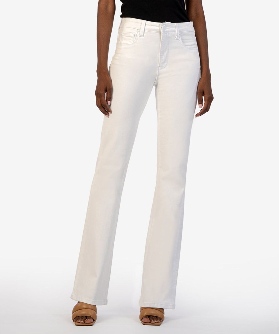 Denim Kut from the Kloth | Ana High Rise Fab Ab Flare Optic White