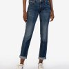 Fit Kut from the Kloth Catherine Boyfriend | Catherine Mid Rise Boyfriend Jeans Inspired W/Dk Base Wash